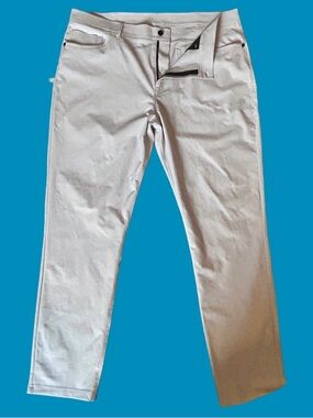 Public Rec Pants Mens 38x34 Light Grey Performance 5-Pocket Golf Utility